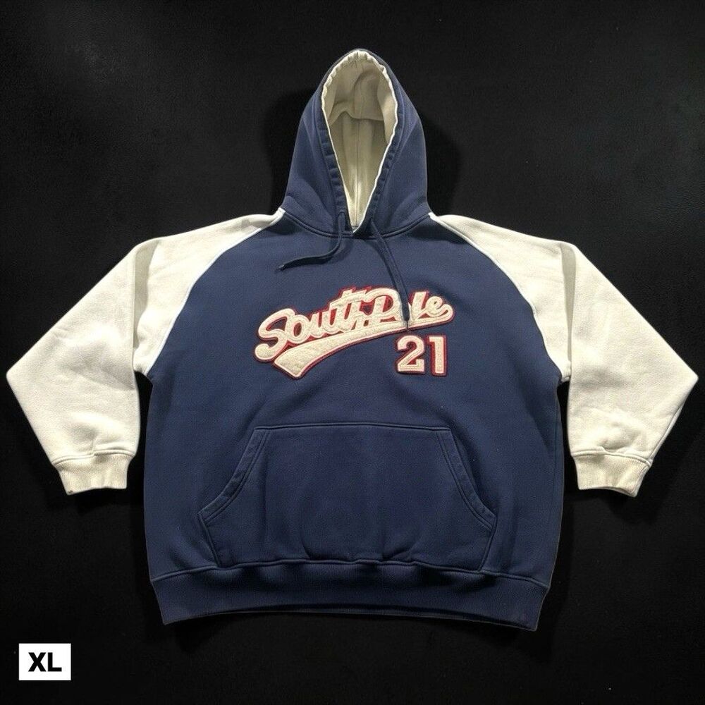 Vintage Southpole Hoodie Mens XL Y2K 2000s Streetwear Stitched Logo Heavy Korea